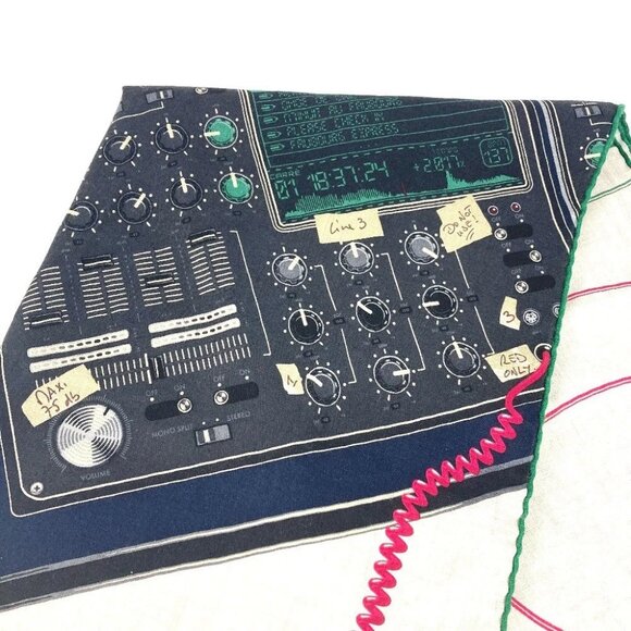 HERMES fringe LAST NIGHT Last Night DJ Shawl Scarf Muffler Stole/Shawl - Picture 14 of 14